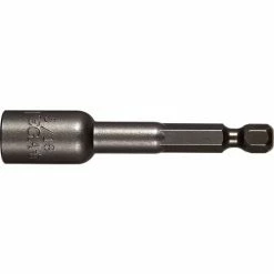 Vega 3/8 Lobular Mag Nutsetter x 1-3/4", S2 Modified Steel, Gunmetal Grey