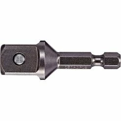 Vega 1/2 x 1/4 Hex Socket Adapter x 2" Ball, Gunmetal Grey, S2 Modified Steel - Pkg Qty 5