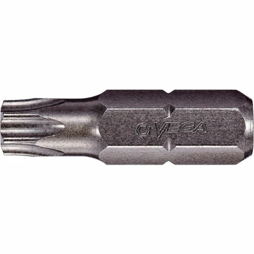 Vega TORX® Tamper 45 Insert Bit x 1-1/4" - 5/16 Hex Shank, S2 Modified Steel, Gunmetal Grey 1 Vega TORX® Tamper 45 Insert Bit x 1-1/4" - 5/16 Hex Shank, S2 Modified Steel, Gunmetal Grey