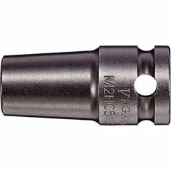 Vega 1/4 x 3/8 Square Drive Bit Holder w/ C-Ring x 1-3/8", Gunmetal Grey, S2 Modified Steel