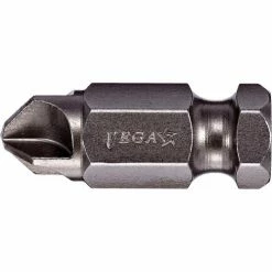 Vega TORQ-SET 3/8 Power Bit x 1-1/4" - 7/16 Hex Shank, S2 Modified Steel, Gunmetal Grey
