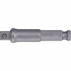 Vega 1/2 x 7/16 Hex Socket Adapter x 3" Pin, Gunmetal Grey, S2 Modified Steel - Pkg Qty 5