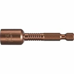 Impactech 7/16 Female Hex Mag Nutsetter x 2-9/16", Gunmetal Bronze, S2 Modified Steel